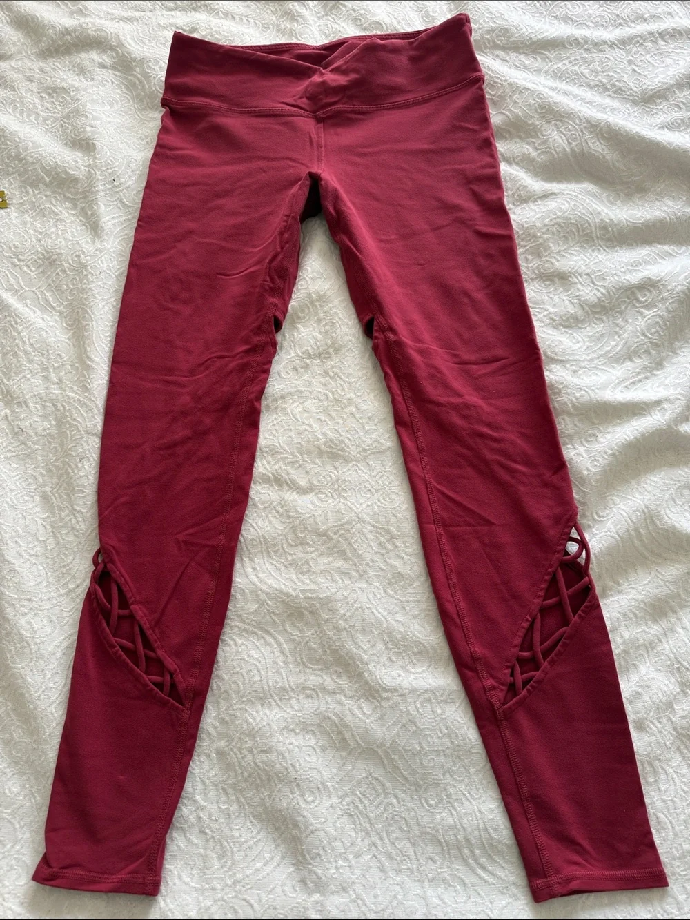 Alo Red High-Waist Athletic Leggings